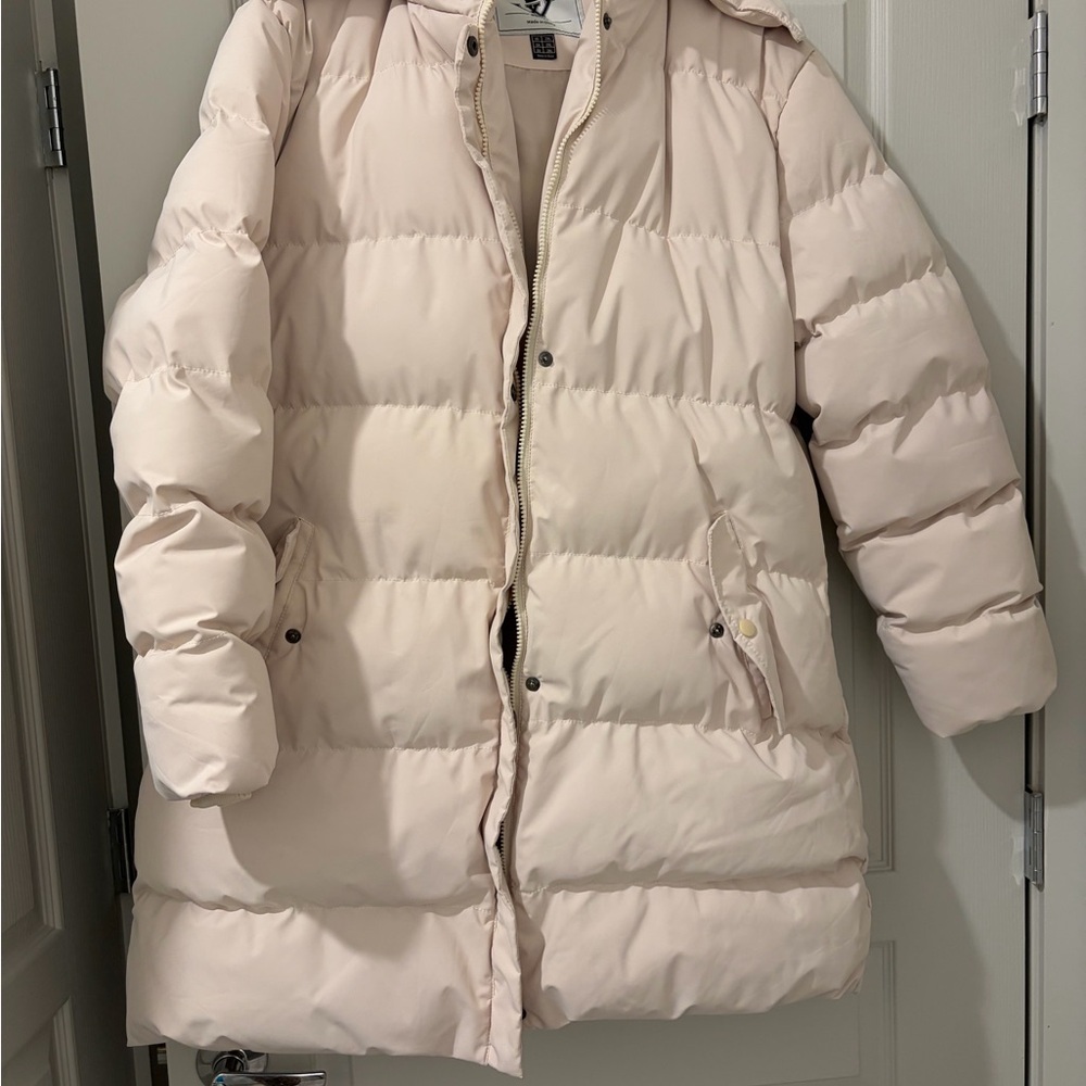 Women's Puffer Coat - Beige